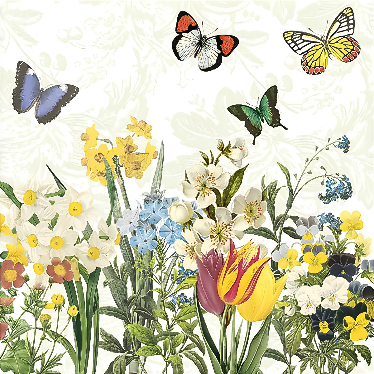 Guardanapo para Decoupage Ambiente 33x33cm com 2 Unidades - Spring Bloomers