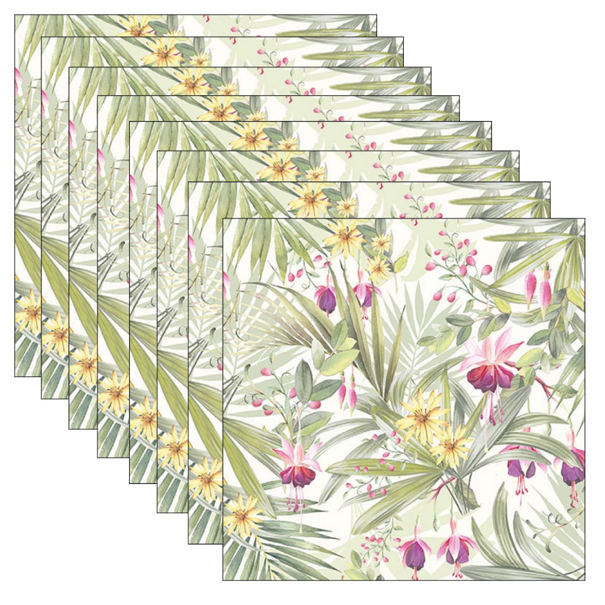 Guardanapo para Decoupage Ambiente 33x33cm com 2 Unidades - Folhas Exóticas