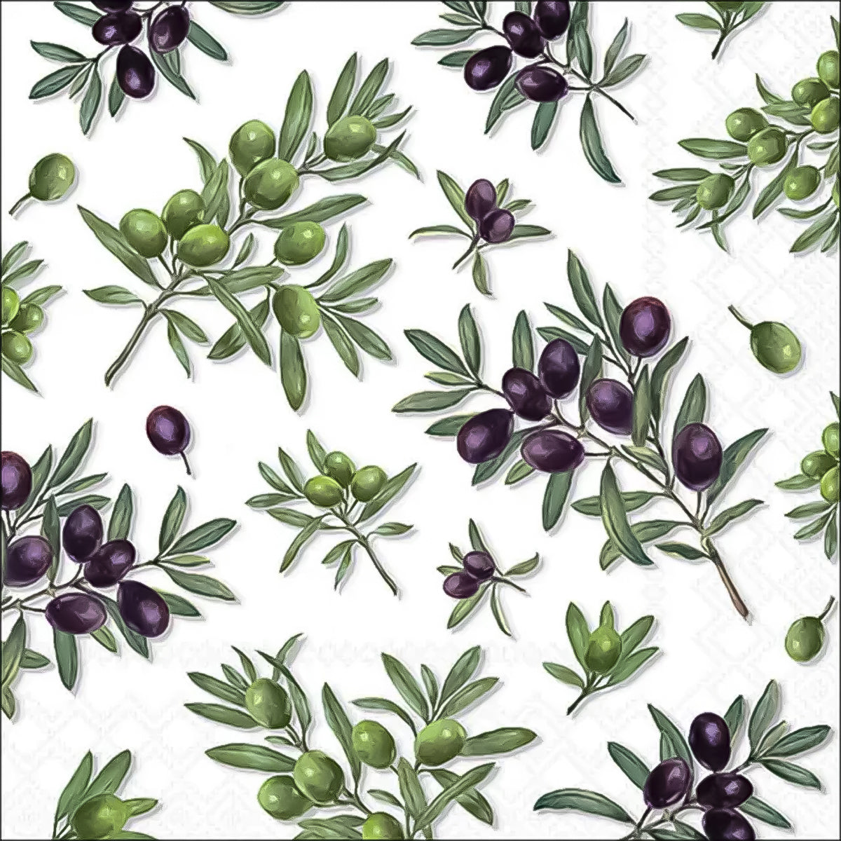 Guardanapo para Decoupage Ambiente 33x33cm com 2 Unidades - Azeitonas