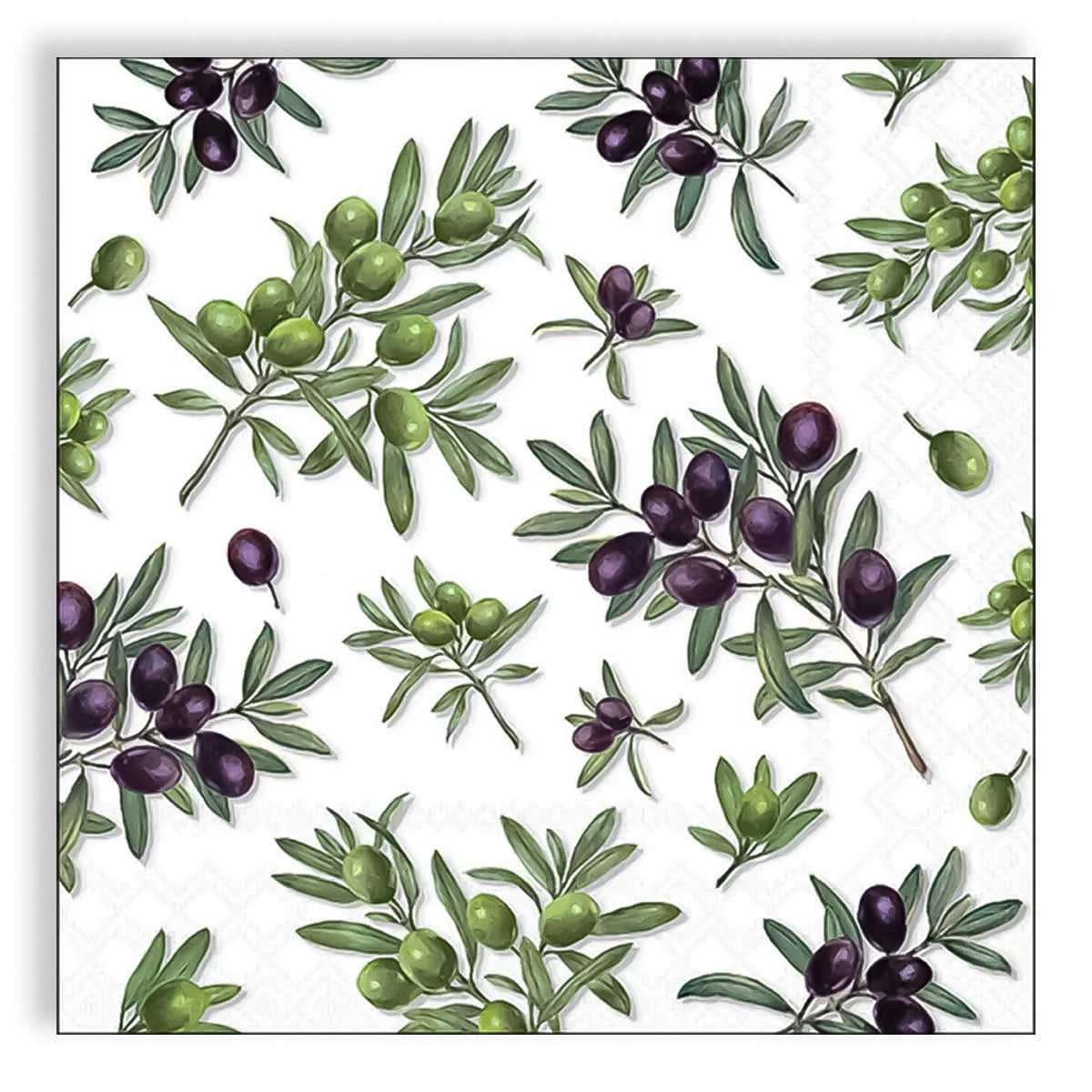 Guardanapo para Decoupage Ambiente 33x33cm com 2 Unidades - Azeitonas