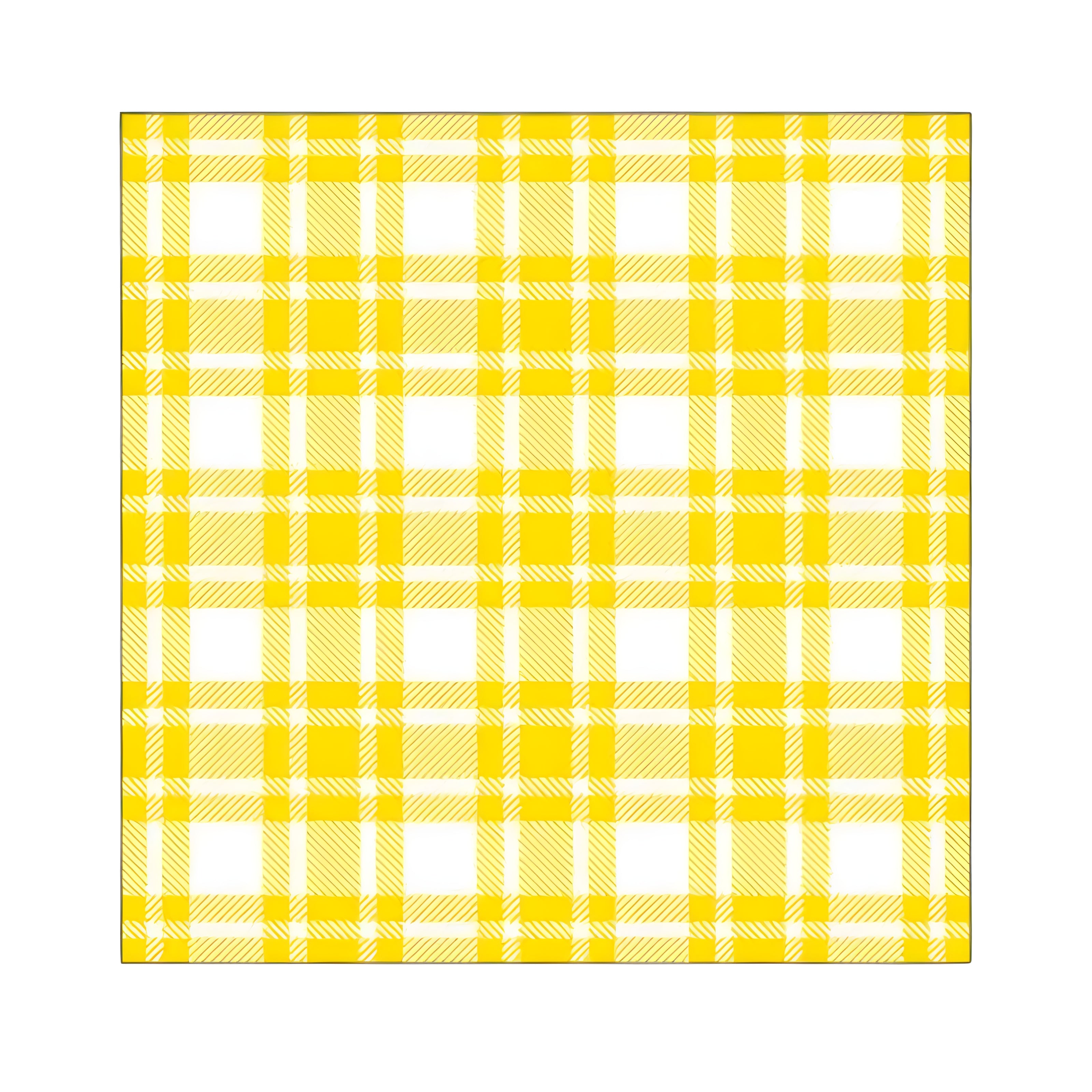 Guardanapo para Decoupage Ambiente 33x33cm com 2 Unidades - Xadrez Amarelo