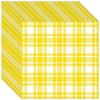 Guardanapo para Decoupage Ambiente 33x33cm com 2 Unidades - Xadrez Amarelo