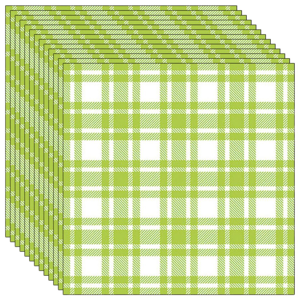 Guardanapo para Decoupage Ambiente 33x33cm com 2 Unidades - Xadrez Verde