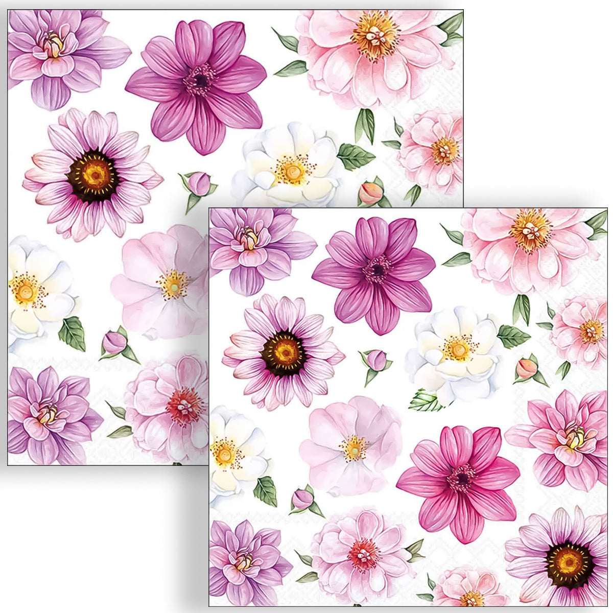 Guardanapo para Decoupage Ambiente 33x33cm com 2 Unidades - Flor de Verão
