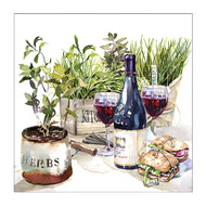 Guardanapo para Decoupage Ambiente 33x33cm com 2 Unidades - Vinho e Ervas