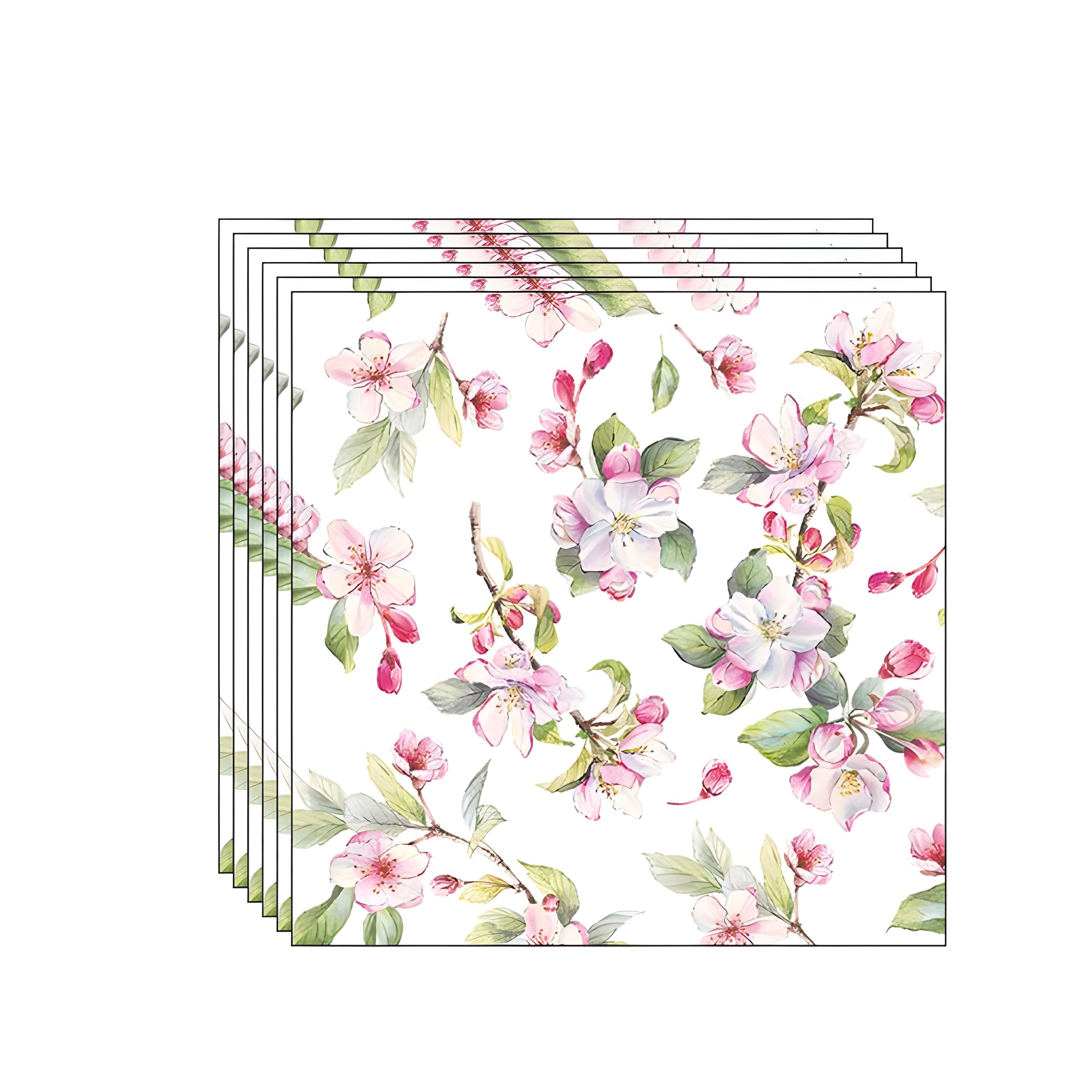 Guardanapo para Decoupage Ambiente 33x33cm com 2 Unidades - Flor de Primavera Branca