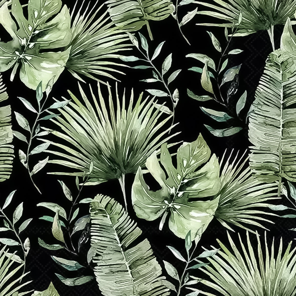 Guardanapo para Decoupage Ambiente 33x33cm com 2 Unidades - Selva Preto