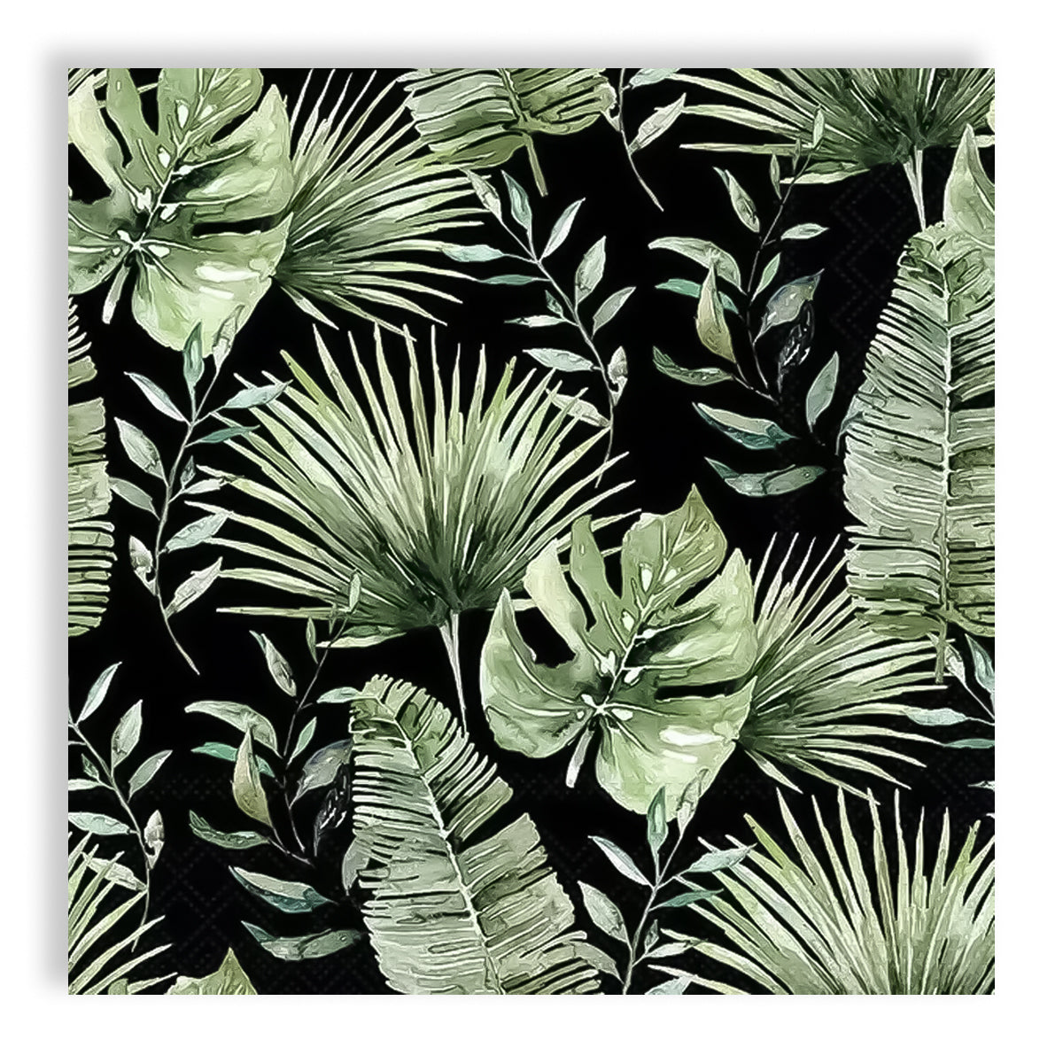 Guardanapo para Decoupage Ambiente 33x33cm com 2 Unidades - Selva Preto