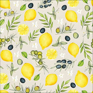 Guardanapo para Decoupage Ambiente 33x33cm com 2 Unidades - Azeitonas e Limão