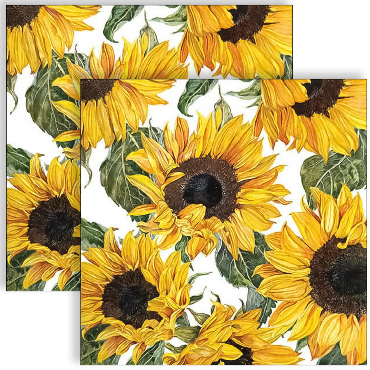 Guardanapo para Decoupage Ambiente 33x33cm com 2 Unidades - Girassóis Florescendo