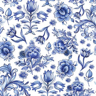 Guardanapo para Decoupage Ambiente 33x33cm com 2 Unidades - Flores Azuis