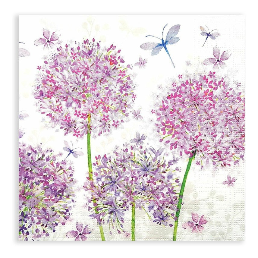 Guardanapo para Decoupage Ambiente 33x33cm com 2 Unidades - Dente de Leão Aquarelado