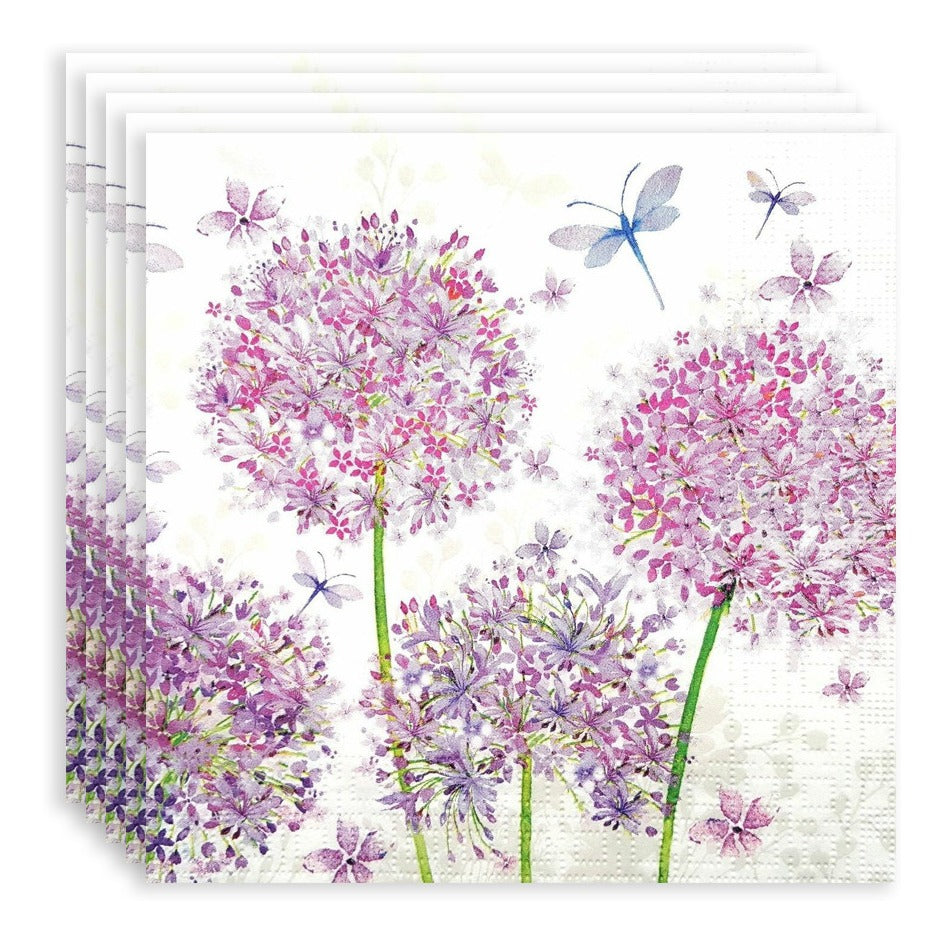 Guardanapo para Decoupage Ambiente 33x33cm com 2 Unidades - Dente de Leão Aquarelado