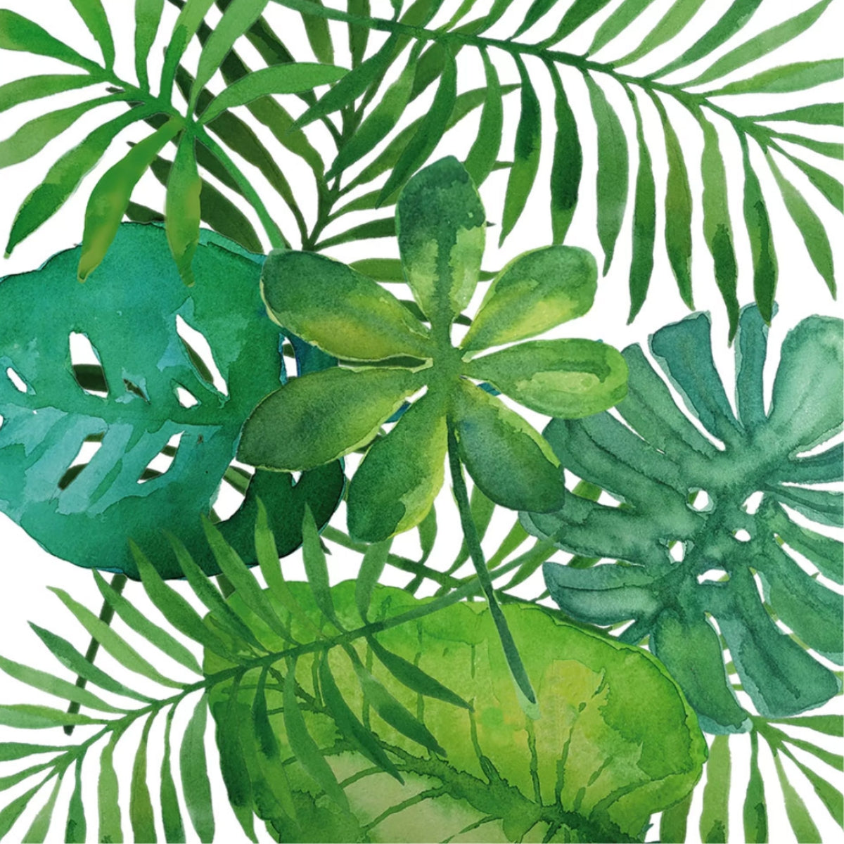 Guardanapo para Decoupage Ambiente 33x33cm com 2 Unidades - Folhas Tropicais