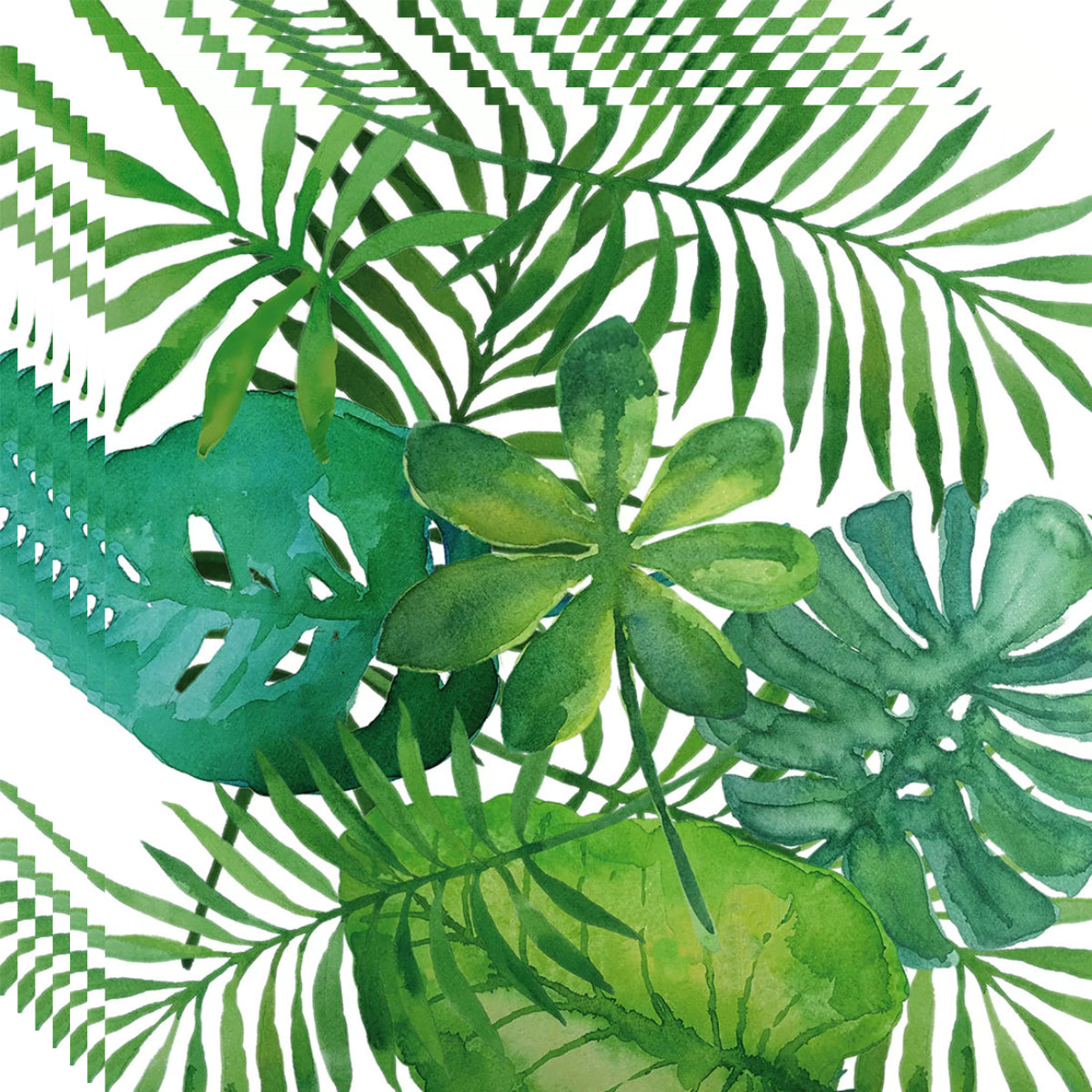 Guardanapo para Decoupage Ambiente 33x33cm com 2 Unidades - Folhas Tropicais