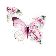 Guardanapo para Decoupage Ambiente 33x33cm com 2 Unidades - Flores de Borboleta