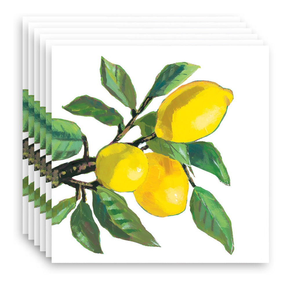 Guardanapo para Decoupage Ambiente 33x33cm com 2 Unidades - Limão Musee Branco