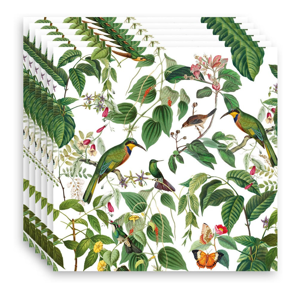 Guardanapo para Decoupage Ambiente 33x33cm com 2 Unidades - Pássaros Verdes
