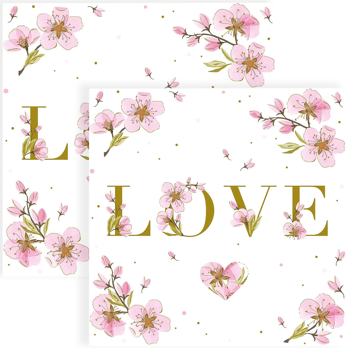 Guardanapo para Decoupage Paperdesign 33x33cm com 2 Unidades - Mensagem de Amor