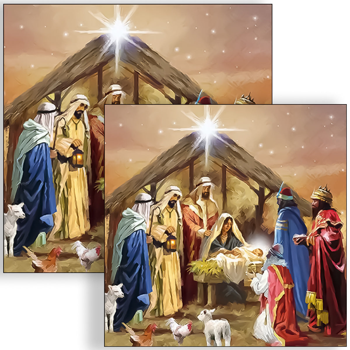 Guardanapo para Decoupage Ambiente 33x33cm com 2 Unidades - Presépio Natal