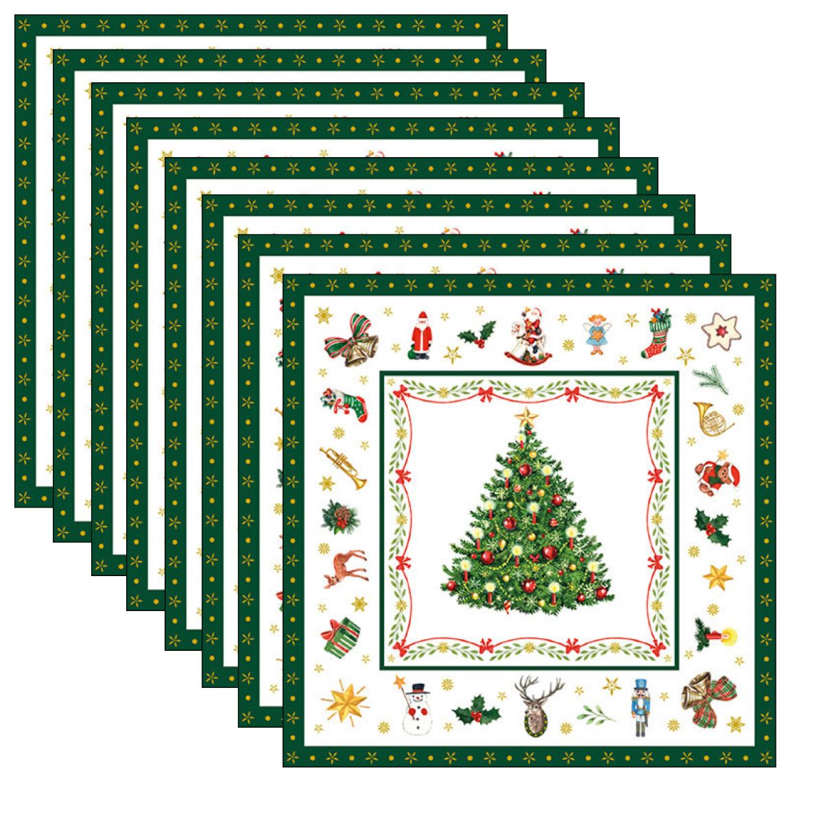 Guardanapo para Decoupage Ambiente 33x33cm com 2 Unidades - Natal Sempre Verde