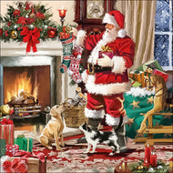 Guardanapo para Decoupage Ambiente 33x33cm com 2 Unidades - Natal Papai Noel