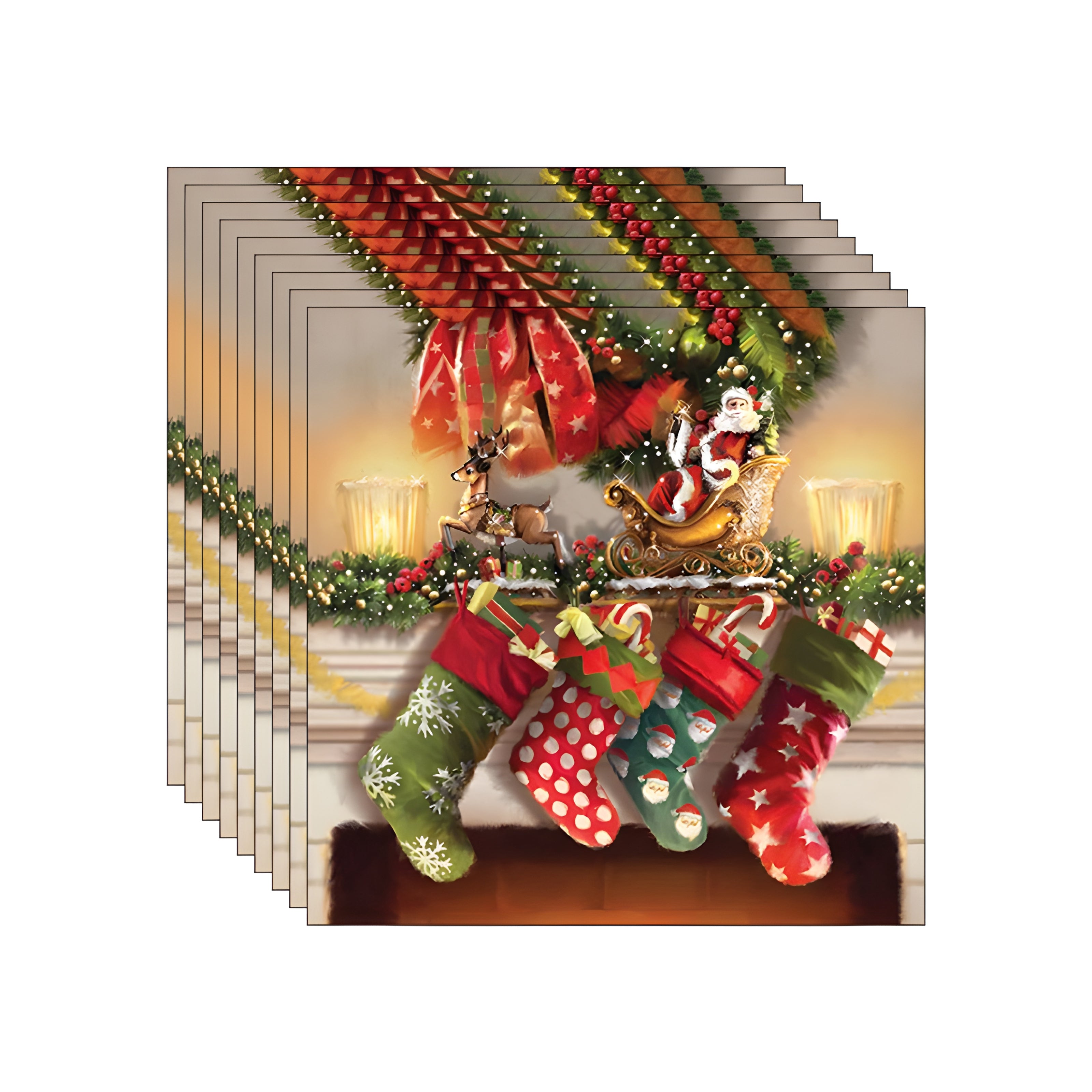 Guardanapo para Decoupage Ambiente 33x33cm com 2 Unidades - Meias Penduradas