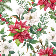 Guardanapo para Decoupage Ambiente 33x33cm com 2 Unidades - Florais de Natal