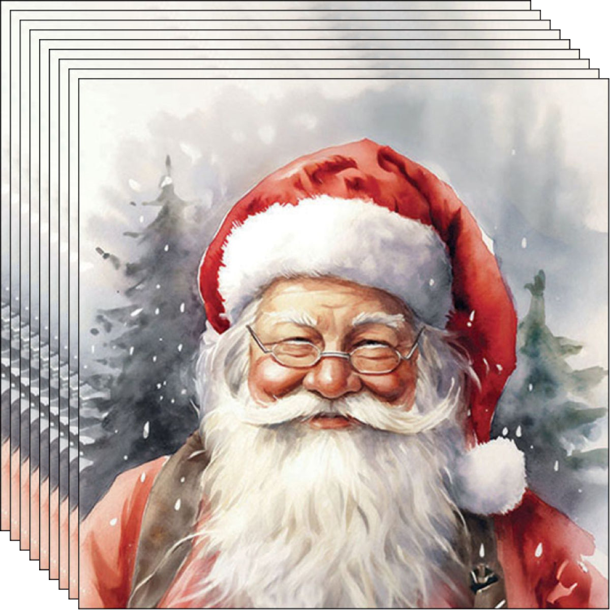 Guardanapo para Decoupage Ambiente 33x33cm com 2 Unidades - Feliz Papai Noel