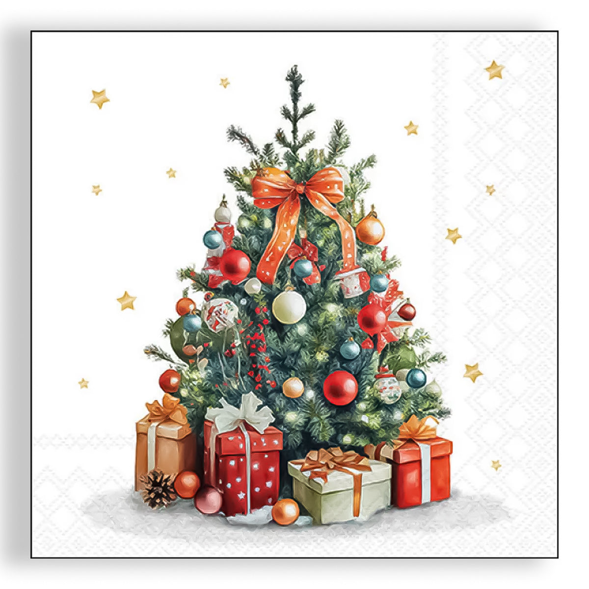 Guardanapo para Decoupage Ambiente 33x33cm com 2 Unidades - Árvore de Natal