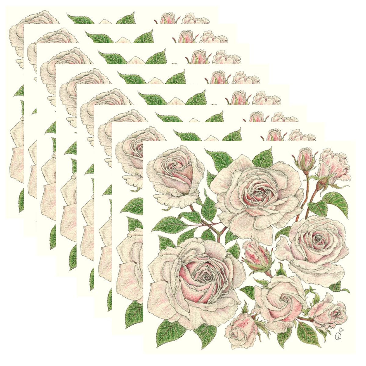 Guardanapo para Decoupage Ambiente 33x33cm com 2 Unidades - Rosas