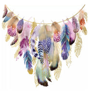 Guardanapo para Decoupage Ambiente 33x33cm com 2 Unidades - Colar de Penas