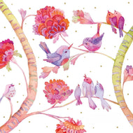 Guardanapo para Decoupage Ambiente 33x33cm com 2 Unidades - Pássaro Pastel