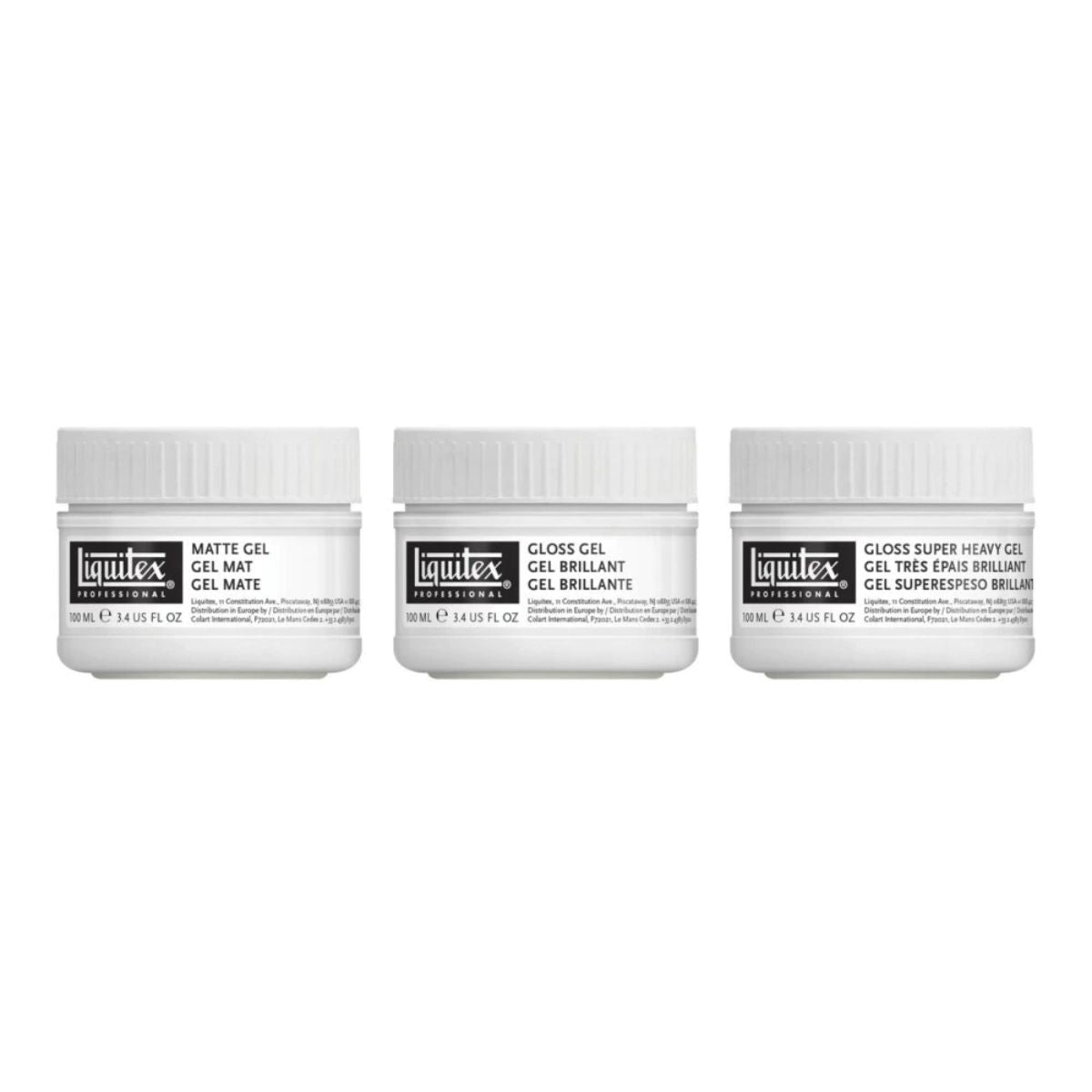 Estojo de Gel Aditivos para Tinta Acrílica Liquitex 100ml com 3 Unidades