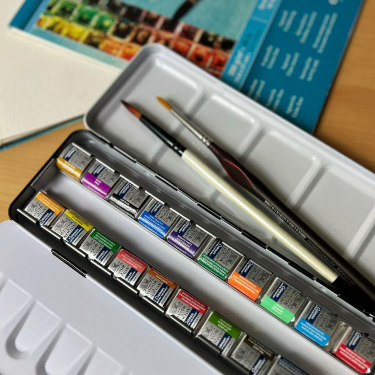 Estojo para Pastilha Aquarela Vazio Sinoart com 24 Cavidades