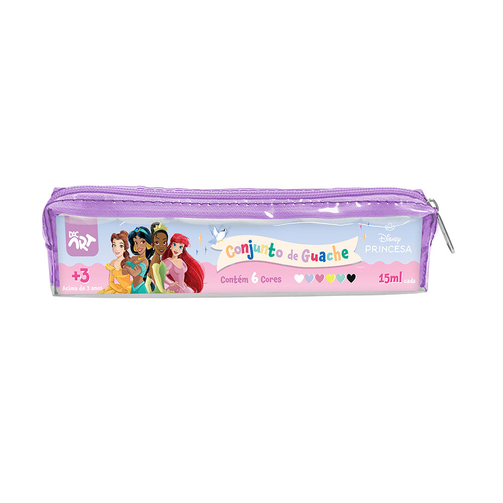Estojo com Tintas Guache com 6 Cores - Princesas Dac - 4990
