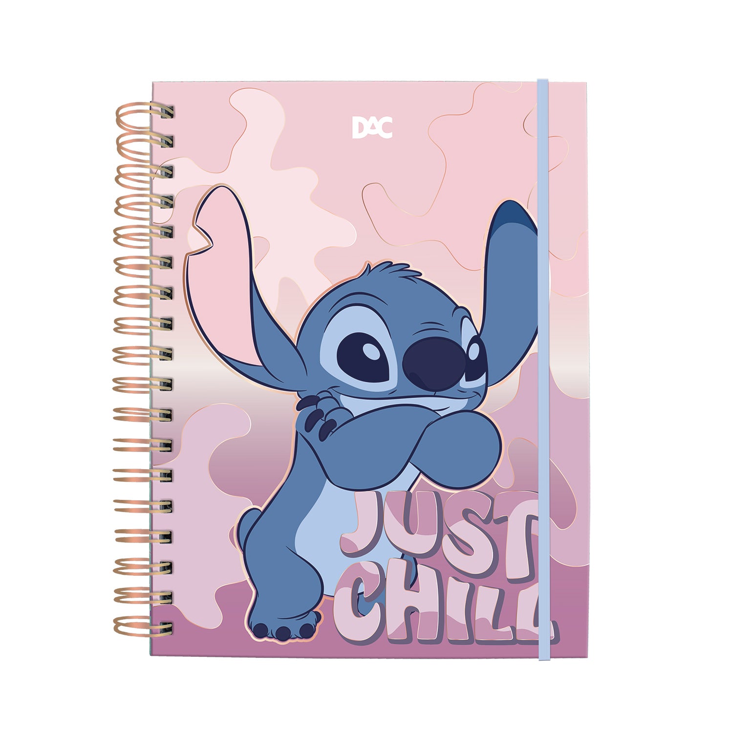 Caderno Smart Colegial com 80 Folhas 90g/m² Fechamento em Elástico - Stitch 17,7x24cm Dac - 4668