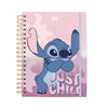 Caderno Smart Colegial com 80 Folhas 90g/m² Fechamento em Elástico - Stitch 17,7x24cm Dac - 4668