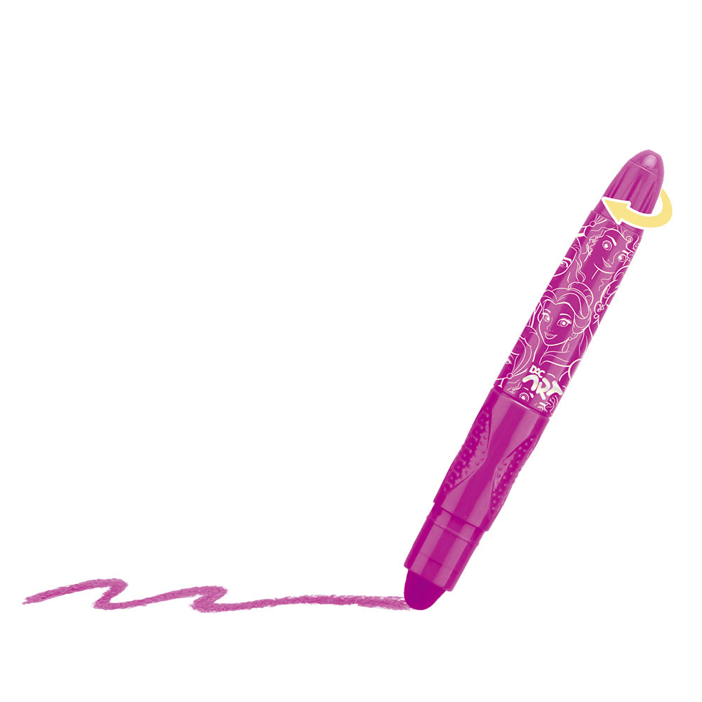 Giz de Cera Retrátil Aquarela com 12 Cores - Princesas Dac - 4737