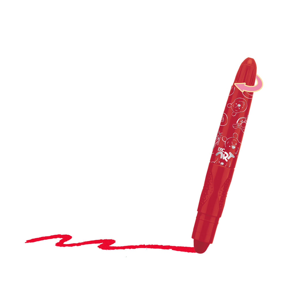 Giz de Cera Retrátil Aquarela com 12 Cores - Pooh Dac - 4736