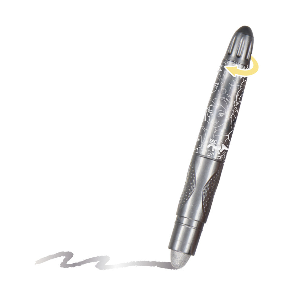 Giz de Cera Retrátil Aquarela Metálica com 6 Cores - Princesas Dac - 4729