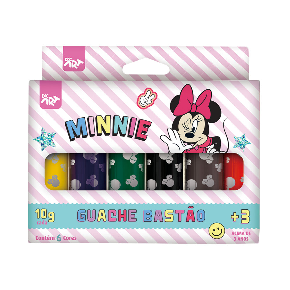 Guache Bastão com 6 Cores - Minnie Dac - 4757
