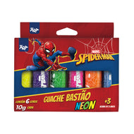 Guache Bastão Neon com 6 Cores - Homem Aranha Dac - 4763