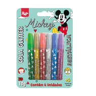 Cola Glitter Metálica com 6 Cores - Mickey Dac - 4703