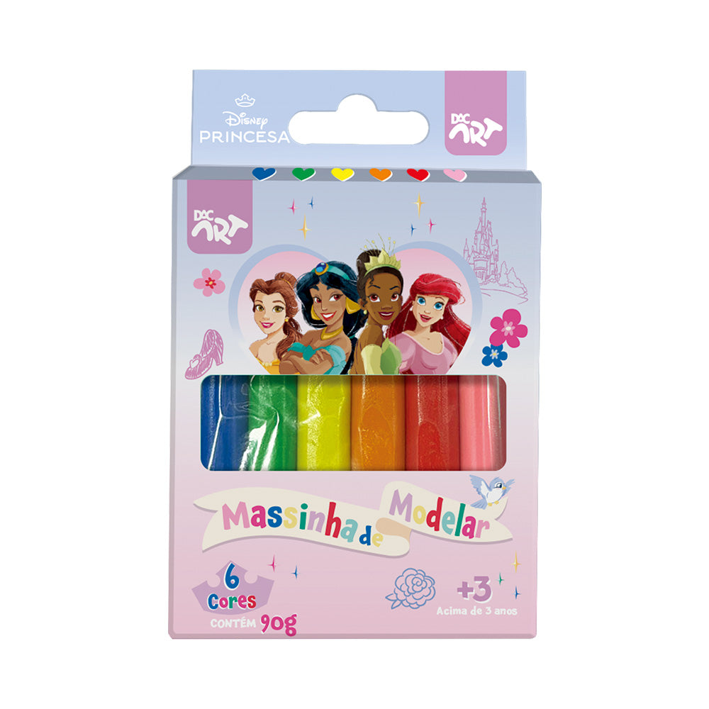 Massinha de Modelar com 6 Cores - Princesas Dac - 4693