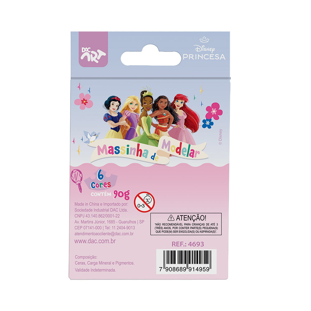 Massinha de Modelar com 6 Cores - Princesas Dac - 4693