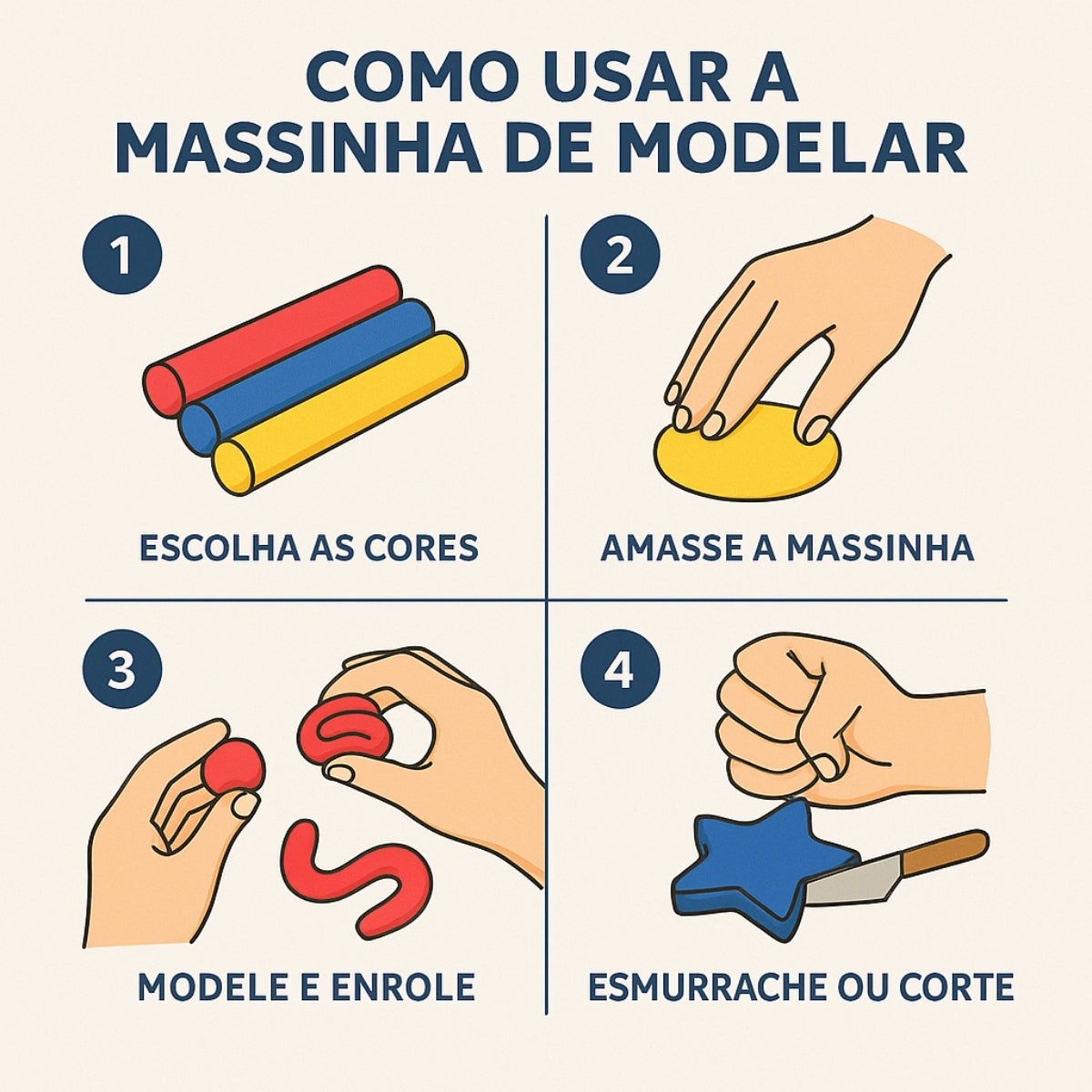 Massinha de Modelar com 6 Cores - Princesas Dac - 4693