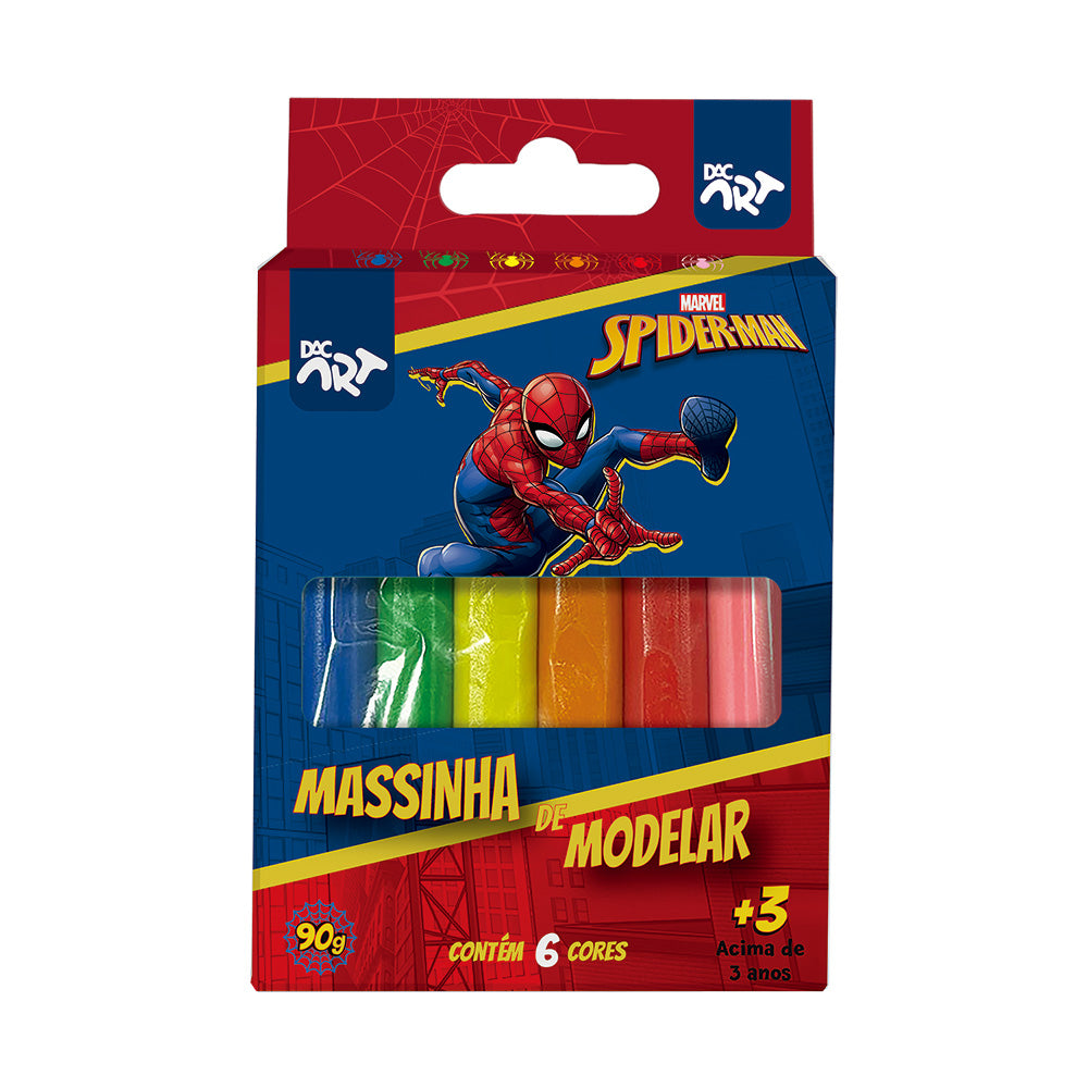 Massinha de Modelar com 6 Cores - Homem Aranha Dac - 4694