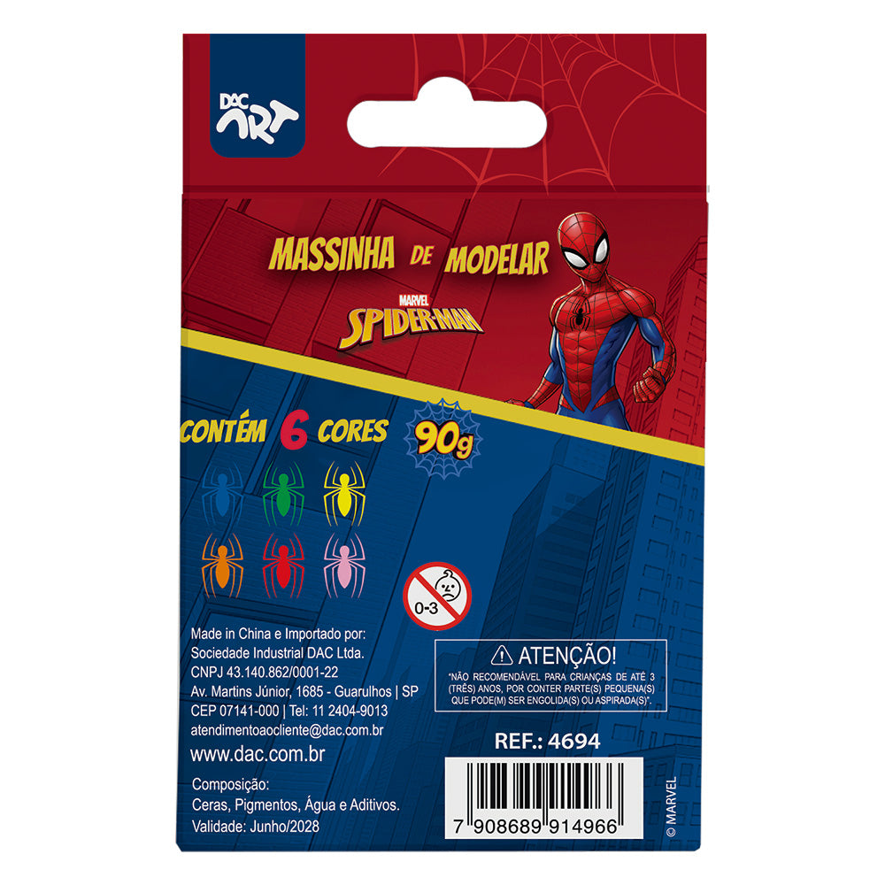 Massinha de Modelar com 6 Cores - Homem Aranha Dac - 4694