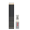Estojo Lápis Grafite Pitt Matt 10b/12b/14b + Borracha + Apontador 5 Peças Faber-castell 115297